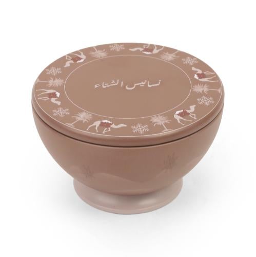 مجموعة (6) علب معدنية فاخرة بغطاء "نسانيس الشتاء"...