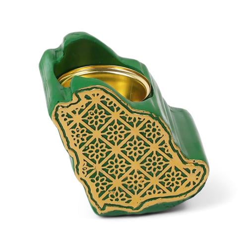 مبخرة فاخرة بتصميم خريطة المملكة - أخضر