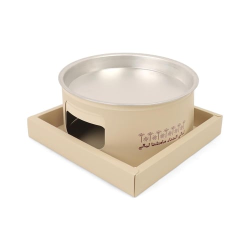سخان مع علبة ورقية فاخرة بثيم شتوي باللون البيج ال...
