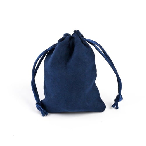 اكياس مخمل كحلي للهدايا والتوزيعات فاخرة - (12)حبة...