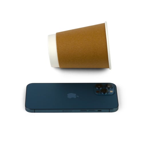 أكواب ورق لون بني بطبقتين - (25) حبة| 12 انز