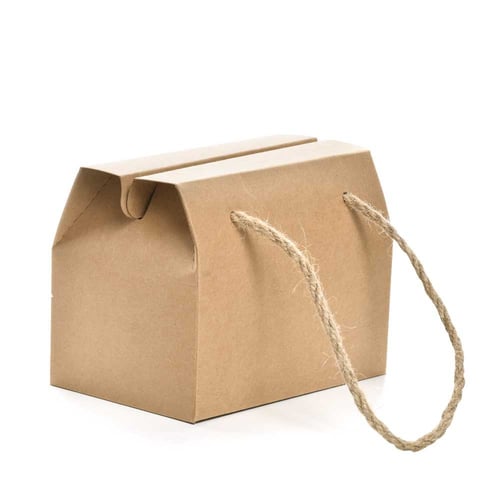 مجموعة (12) علبة كرتونية مزودة بحبل للحمل وقفل علو...