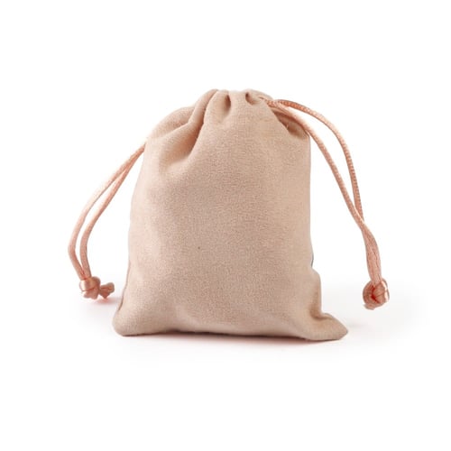 اكياس مخمل وردي للهدايا والتوزيعات فاخرة - (12)حبة...