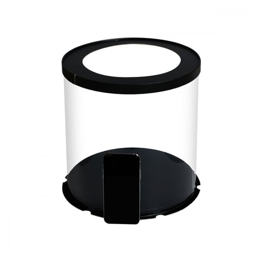 علبة دائرية شفافة للهدايا والكيك المرتفع بغطاء وقا...