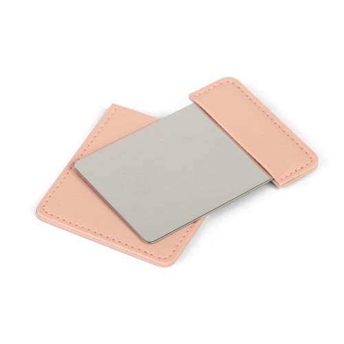 مرايا بغطاء جلد فاخرة توزيعات للمناسبات لون وردي -...