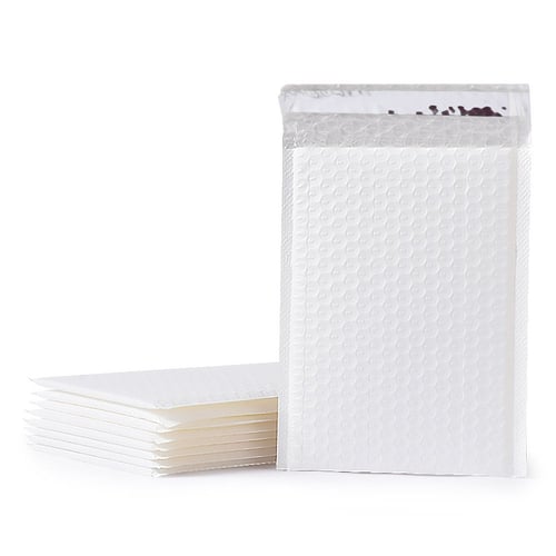 مجموعة (10) اظرف ابيض للطرود البريدية بفقاعات حماي...