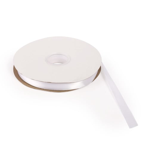 رول شرائط عريضة وفاخرة لون أبيض | 91 متر* 1.5 سم