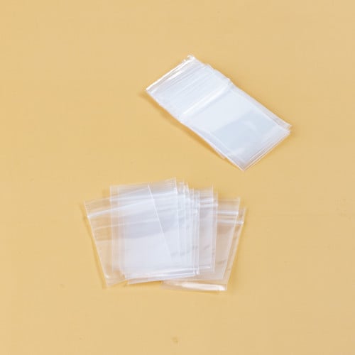 مجموعة (100) كيس بلاستيك شفاف قابل للإغلاق