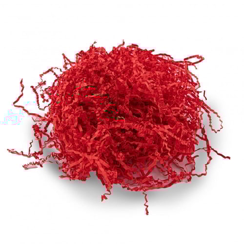 قصاصات ورق أحمر مجعد و مقوي لتغليف الهدايا والمنتج...