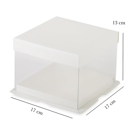 علب شفافة بقاعدة ورقية مستطيلة لون ابيض