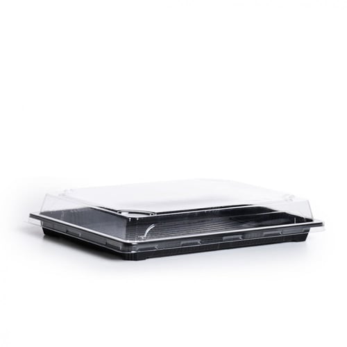 مجموعة (10) علبة فاخرة للأطعمة والحلويات سوداء بغط...