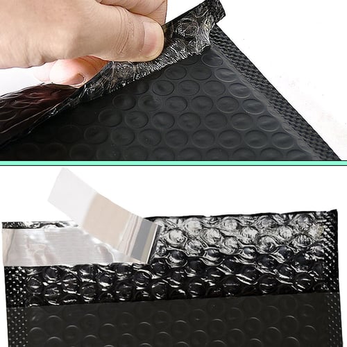 مجموعة (10) اظرف اسود للطرود البريدية بفقاعات حماي...