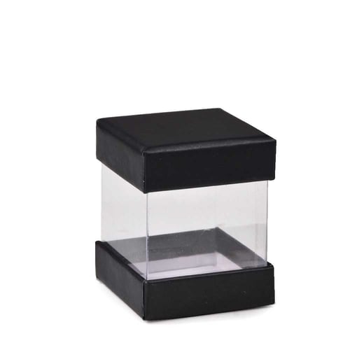 مجموعة (12) علبة توزيعات شفافة مع غطاء وقاعدة كرتو...