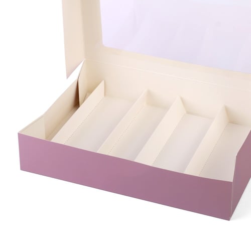 علبة شوكلاتة كبيرة فاخرة بنافذة شفافة 5أقسام -(12)...