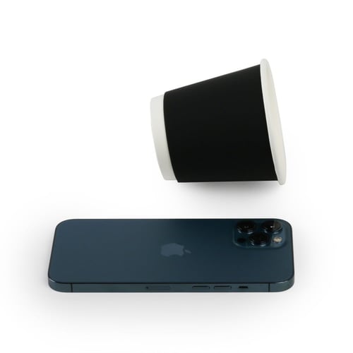 أكواب ورق مخمل بطبقتين اللون أسود -(25) حبة| 9 انز