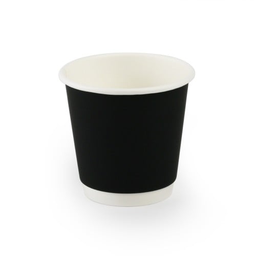 أكواب ورق مخمل بطبقتين اللون أسود -(25) حبة| 9 انز