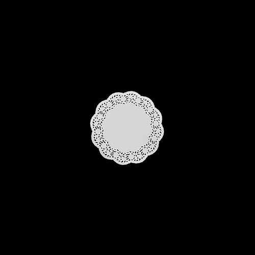 مجموعة (200) ورق دنتيل ابيض بشكل دائرى