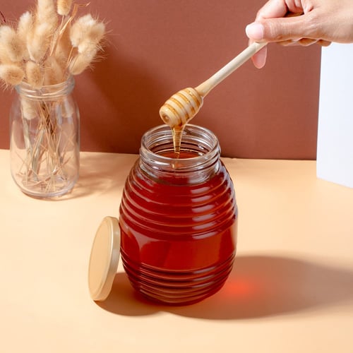 مجموعة (12) قارورة زجاجية لمنتجات العسل بغطاء ذهبي...