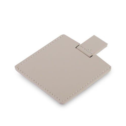 مرايا جلد فاخرة قابلة للسحب لون بيج -(6) حبة