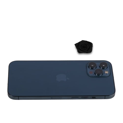 مجموعة (12) ورود ساتان بلون أسود | 3 سم