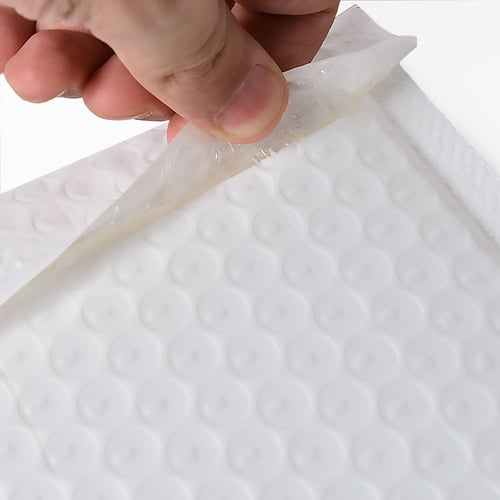 مجموعة (10) اظرف ابيض للطرود البريدية بفقاعات حماي...