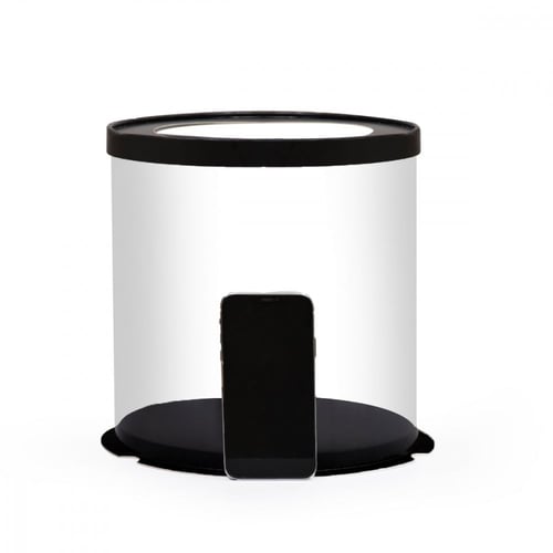 علبة دائرية شفافة للهدايا والكيك المرتفع بغطاء وقا...