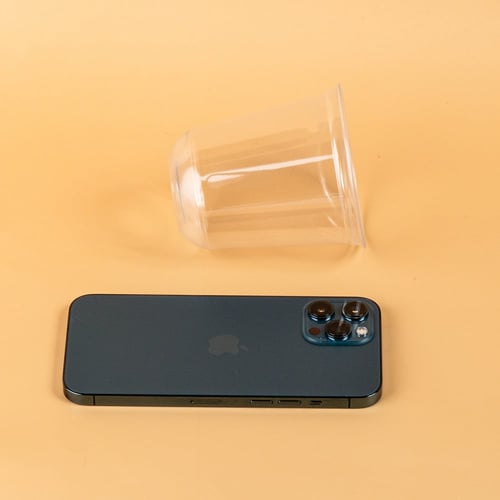 مجموعة (50) كوب بلاستيك بقاعدة منحنية | 13 انز