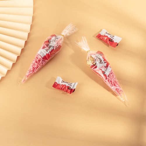 مجموعة (100) كيس بلاستيك شفاف للتوزيعات