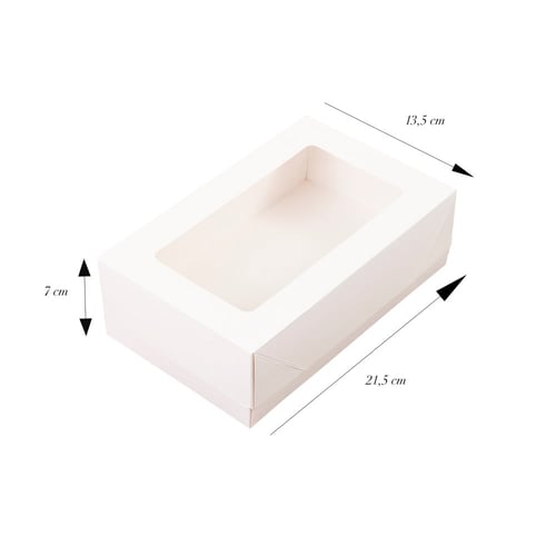 مجموعة (12) علبة بيضاء بتصميم فاخر للمعمول والحلوي...