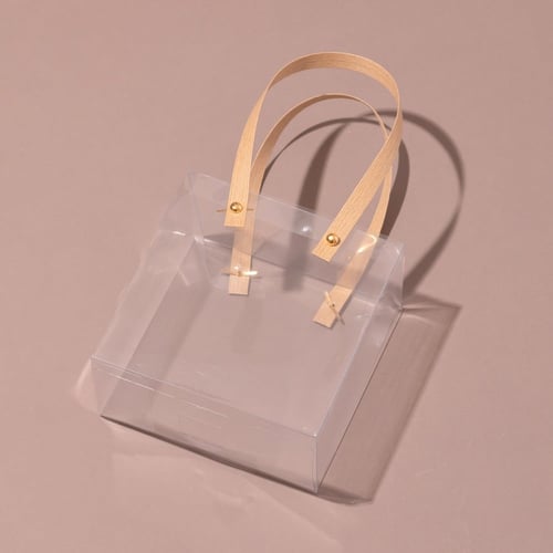 أكياس هدايا فاخرة وشفافة - (6) حبة|14*7*14 سم