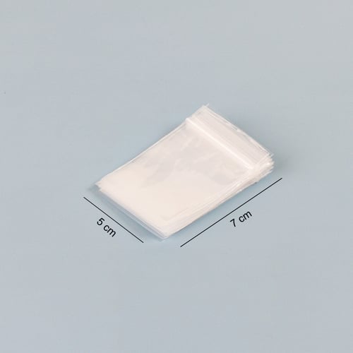 مجموعة (100) كيس بلاستيك شفاف قابل للإغلاق