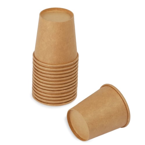 مجموعة (50) كوب ورق كرافت بني | 4 انز