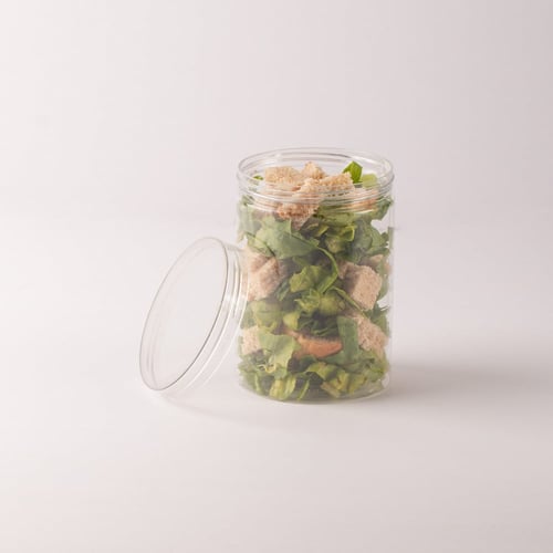 مجموعة (12) علب بلاستيك شفاف مع غطاء| 550 مل