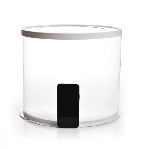 علبة دائرية شفافة للهدايا والكيك المرتفع بغطاء وقا...