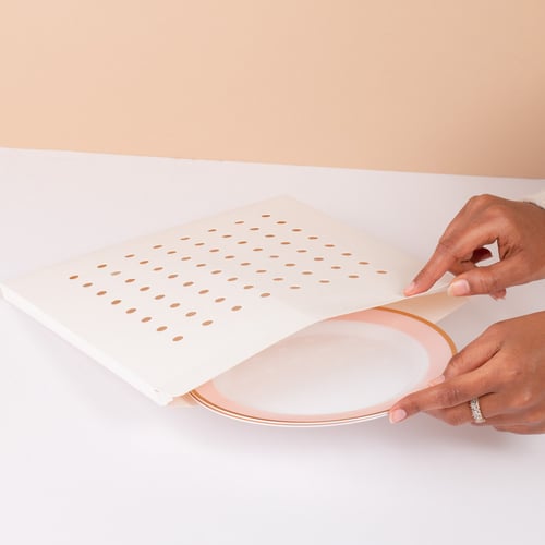 صندوق الكيك الفاخر بلون أبيض ونوافذ شفافة مع شريطة...