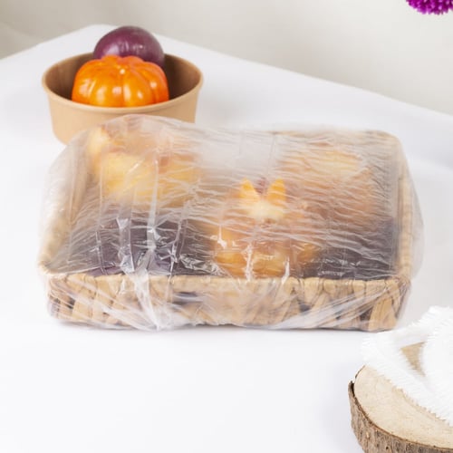 مجموعة (100)غطاء بلاستيك شفاف للصحون - 66 سم