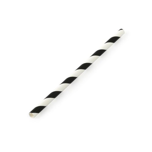 مصاص ورق أسود فاتح وأبيض بنمط خطوط (25) حبة