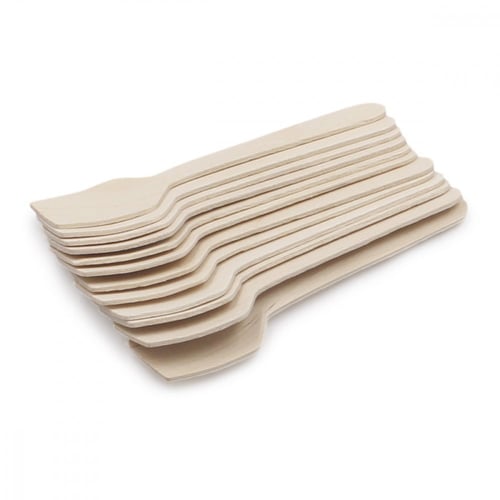 مجموعة (50) ملعقة خشبية للحلى والايسكريم