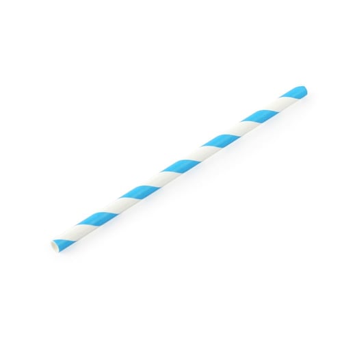 مصاص ورق أزرق داكن وأبيض بنمط خطوط (25) حبة