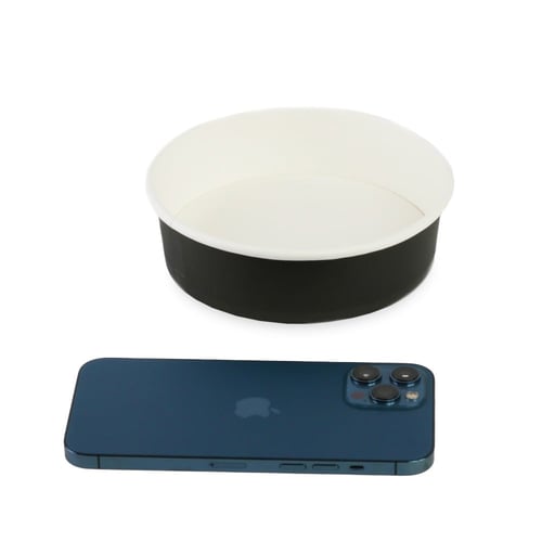 زبدية ورق بلون أسود بدون غطاء - (25)حبة | 16 انز