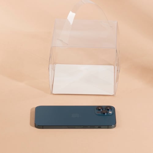 علب ورقية مربعة بغطاء شفاف - (6) حبة| 13*13*11 سم