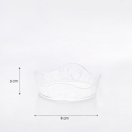 مجموعة (40) صحن بلاستيك شفاف للحلى والكيك - 7.5 سم