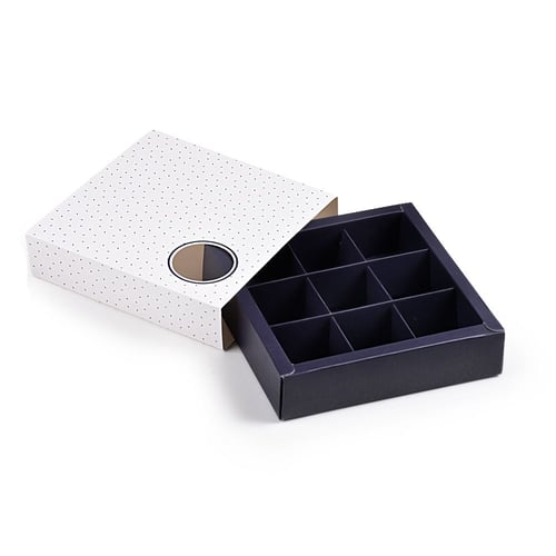 مجموعة (12) علبة فاخرة لتقديم وتغليف الشوكولاته بن...