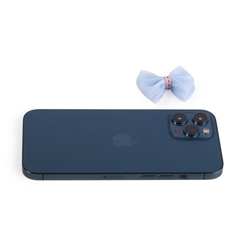 مجموعة (12) فيونكة تل بلون سماوي | 4.6 سم