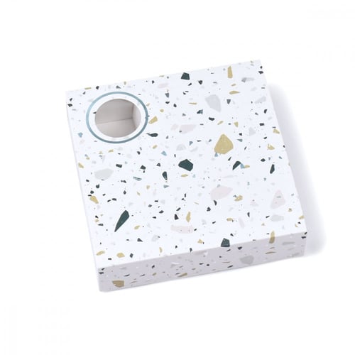 مجموعة (12) علبة ورقية للشكولاتة والحلويات أبيض رخ...