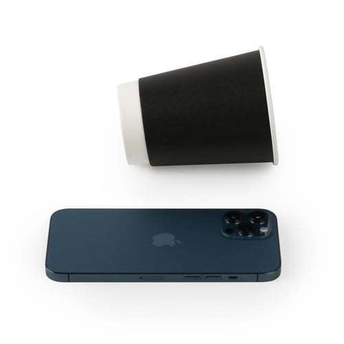 أكواب ورق سوداء بطبقتين - (25) حبة | 12 انز