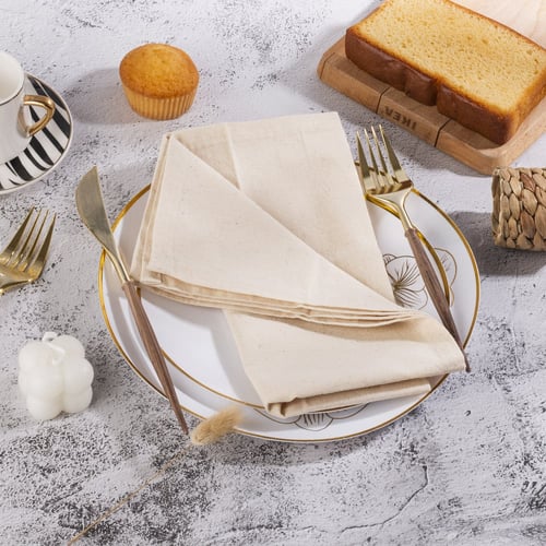 مجموعة (6) سكينة فاخرة لون ذهبي وبني فاتح