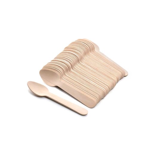 مجموعة (50) ملاعق خشبيه - 11سم