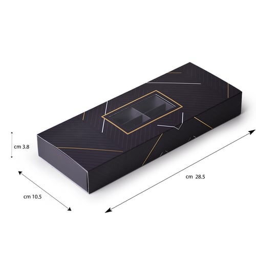 مجموعة (12) علبة مستطيلة فاخرة للشكولاتة والحلويات...