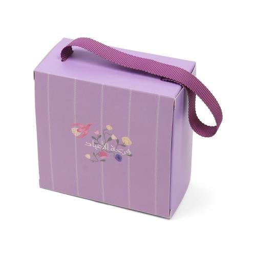 مجموعة (12) علبة توزيعات "فرحة الأعياد" باللون الب...